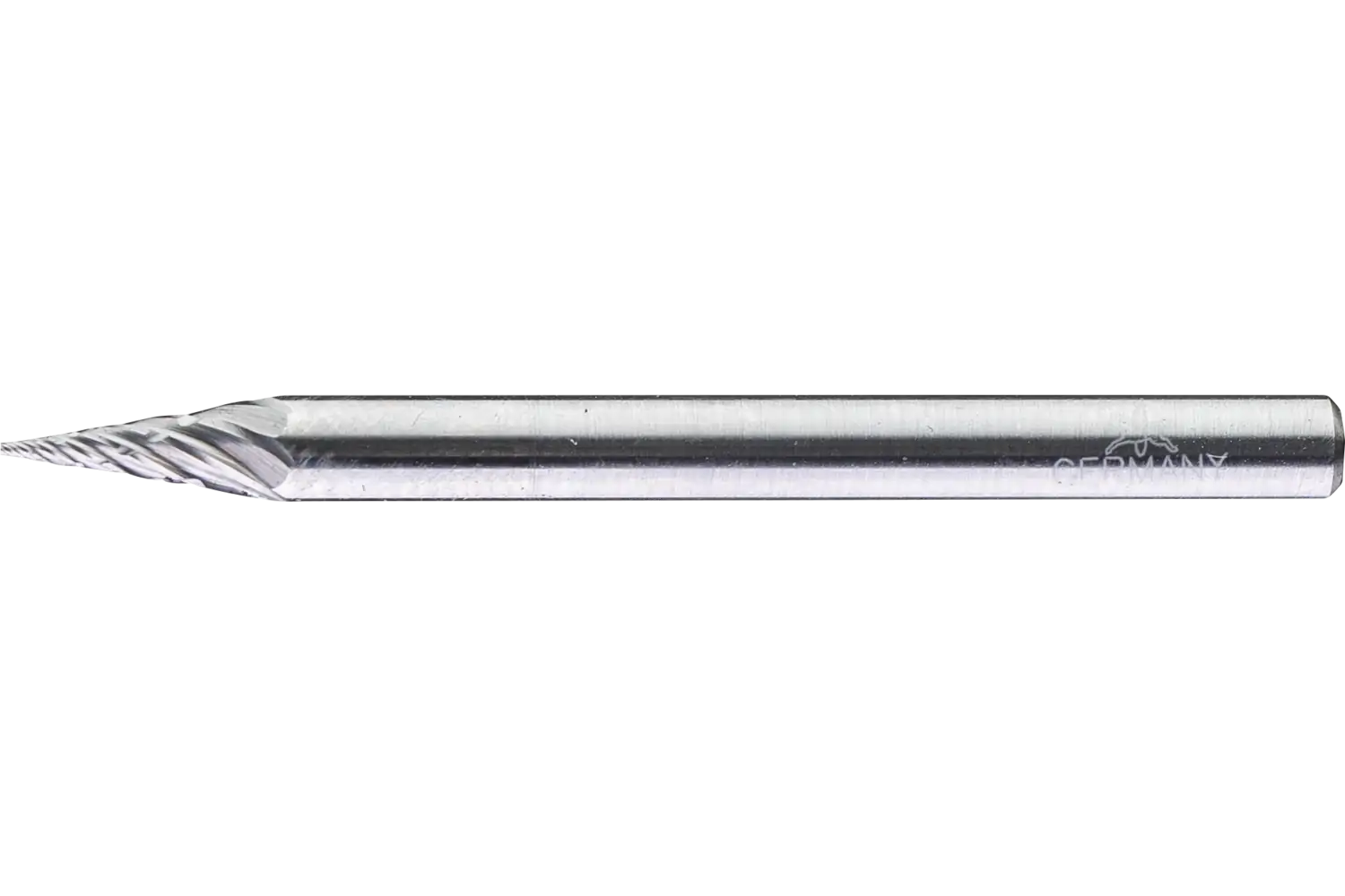 Tungsten karbür yüksek performans freze ALLROUND sivri uçlu konik SKM çapı 03x07 mm sap çapı 3 mm üniversal kaba 1