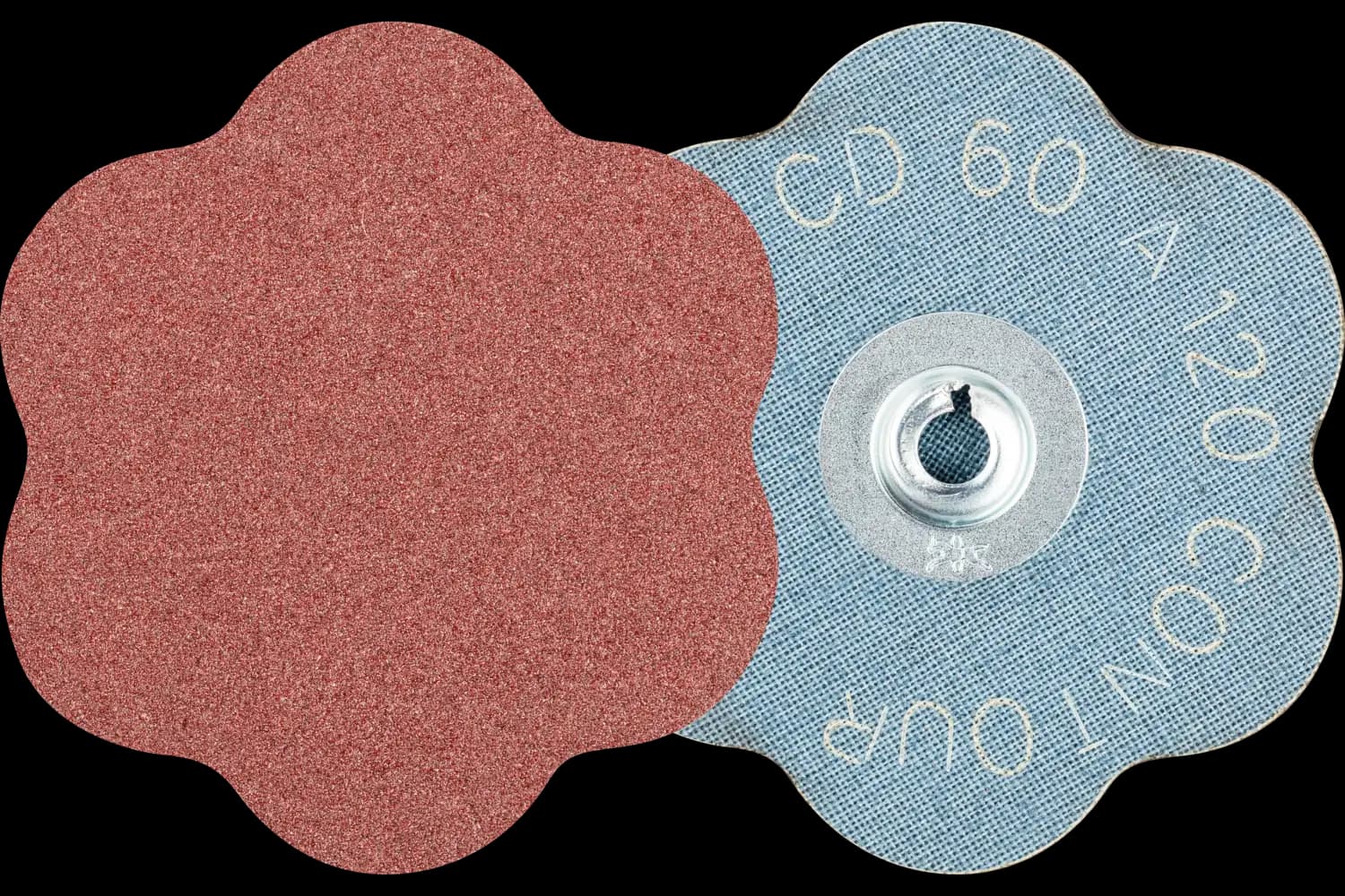 Konturlar için COMBIDISC alüminyum oksit aşındırıcı disk CD çap 60mm A120 CONTOUR 1