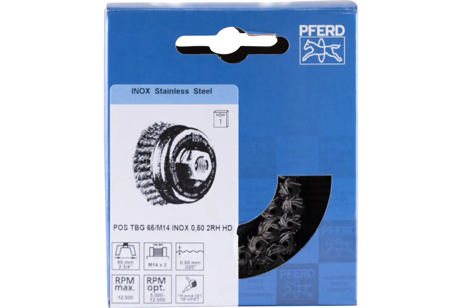 POS çanak fırça 2 sıra burgulu TBG HD çap 65 mm M14 paslanmaz çelik tel çap 0.50 mm açılı taşlama motorları 2