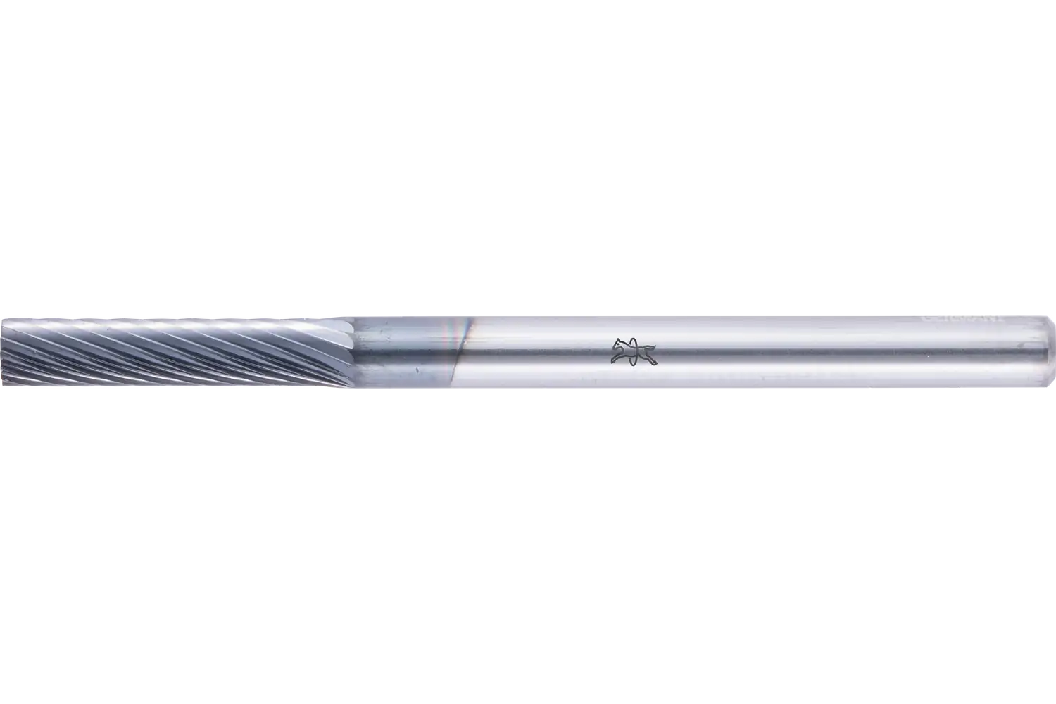 Yüksek performanslı karbür çapak alma frezesi silindirik tip ZYA çap 03x13 mm sap çapı 3 mm Z5 HICOAT kaplamalı, üniversal ince 1