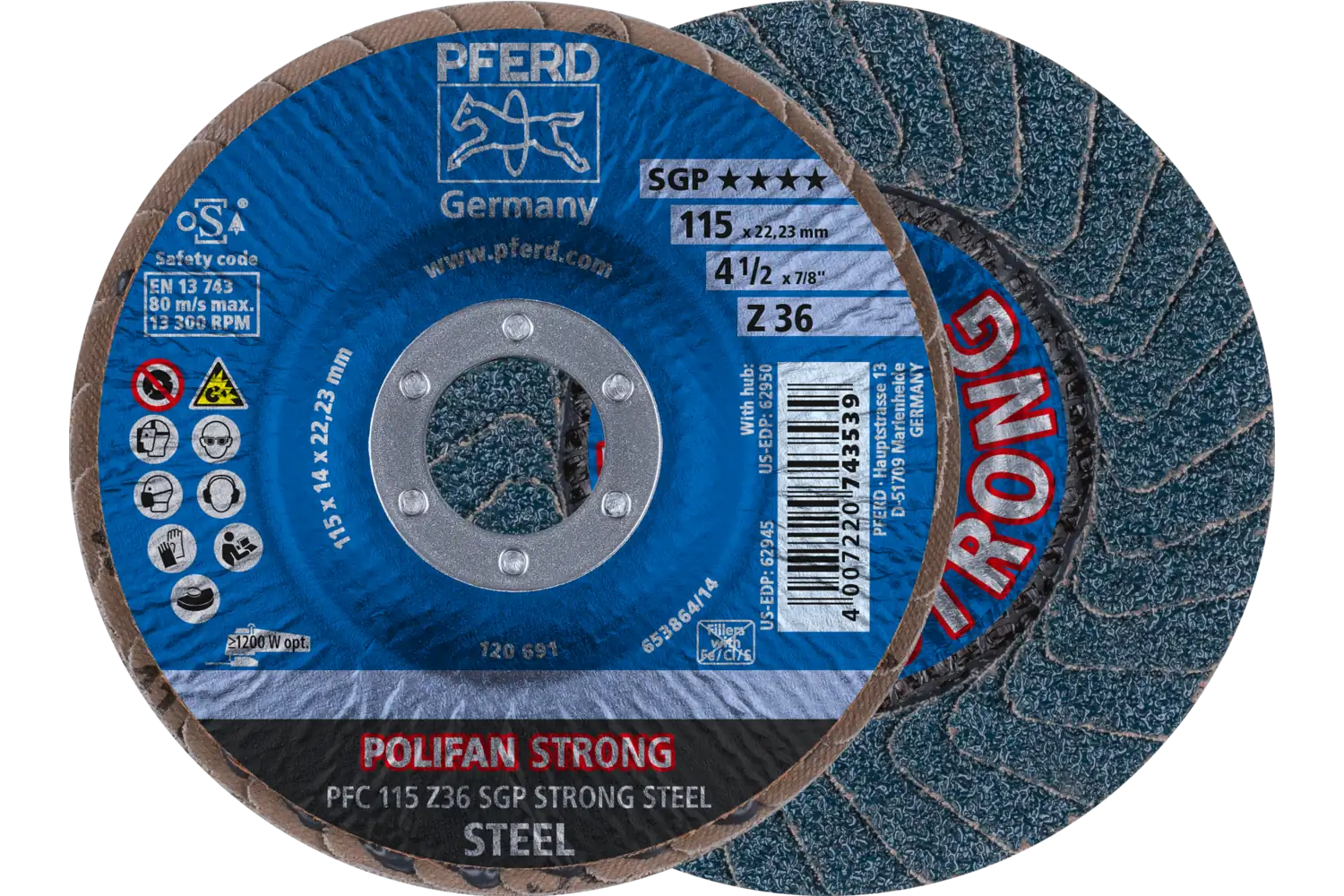 POLIFAN flap taşlama diskleri zirkon alüminyum Z SGP STRONG STEEL ★★★★
