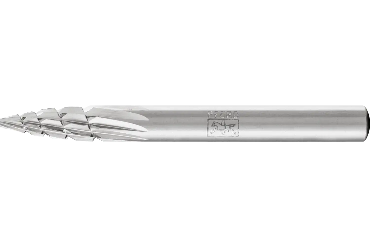 HSS döner kesici mermi şekli K çap 06x18 mm sap çapı 6 mm Z 2 Üniversal orta talaş kırıcı 1