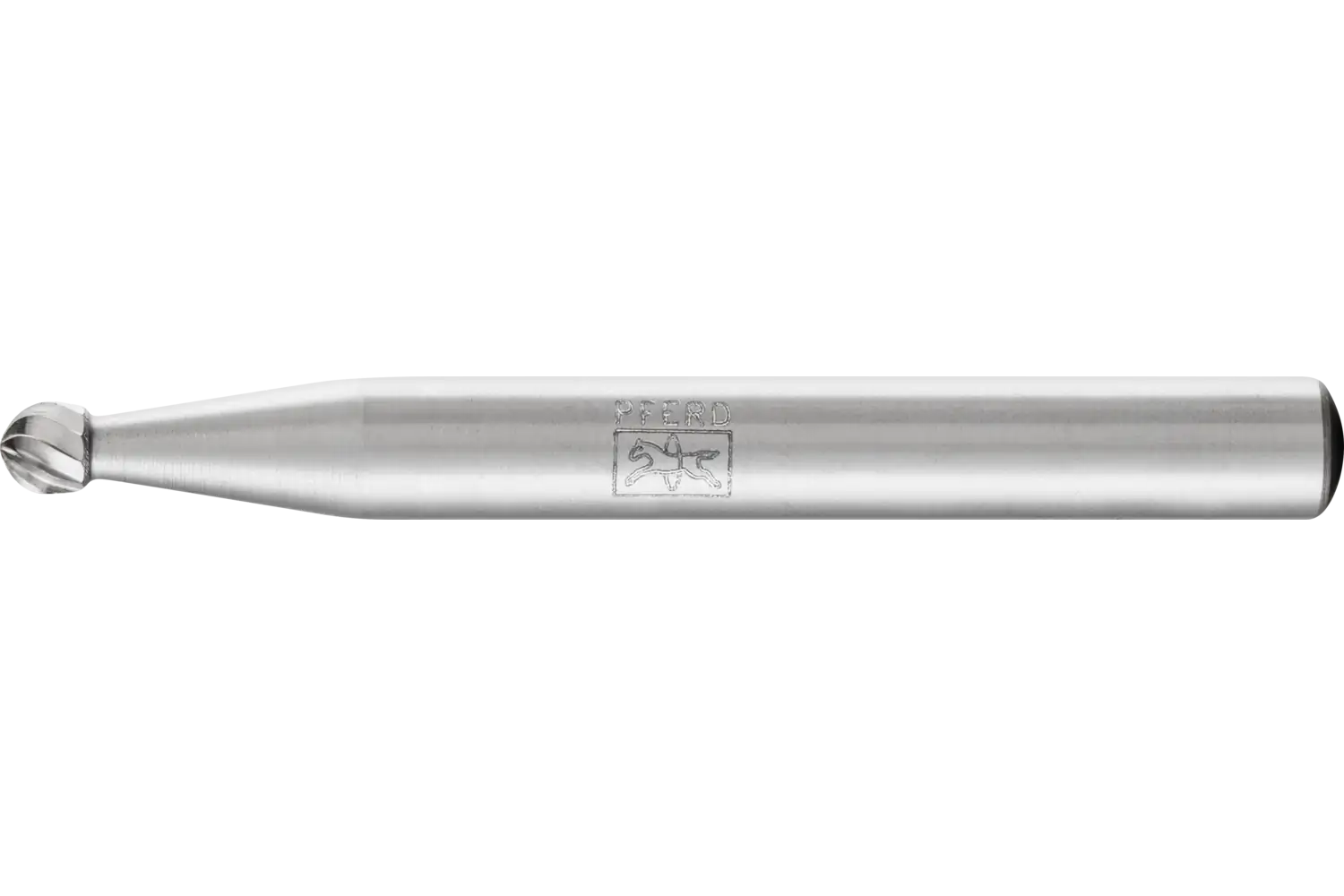 HSS döner kesici top şekil F çap 04x03 mm sap çapı 6 mm Z 3 Üniversal orta ince talaş kırıcı 1