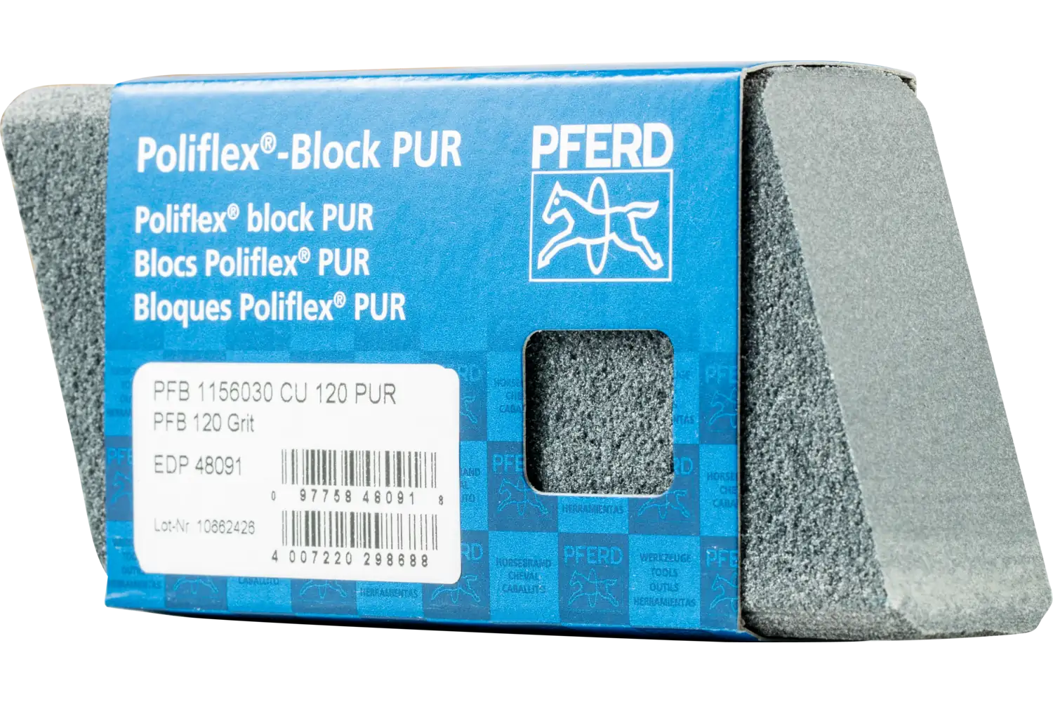 Poliflex taşlama bloğu 30x60x115 mm bağ PUR SIC120 hassas taşlama ve finisaj için 1