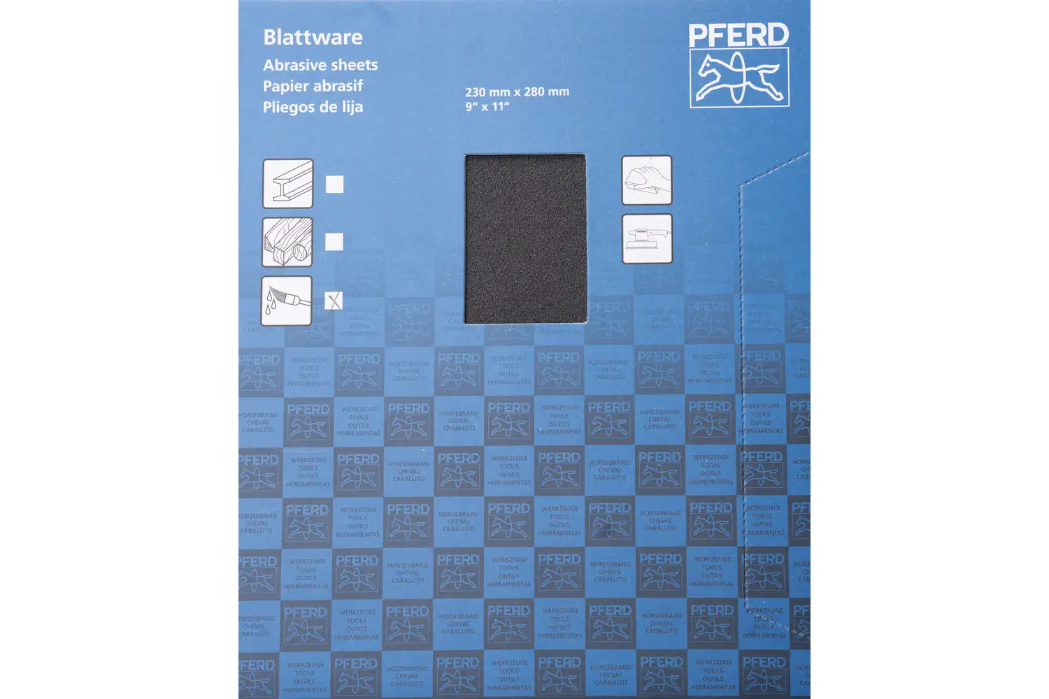 Su geçirmez kağıt altlıklı tabaka zımpara 230x280 mm BP-W ECO PAINT SiC100, boyada çalışmak için 3