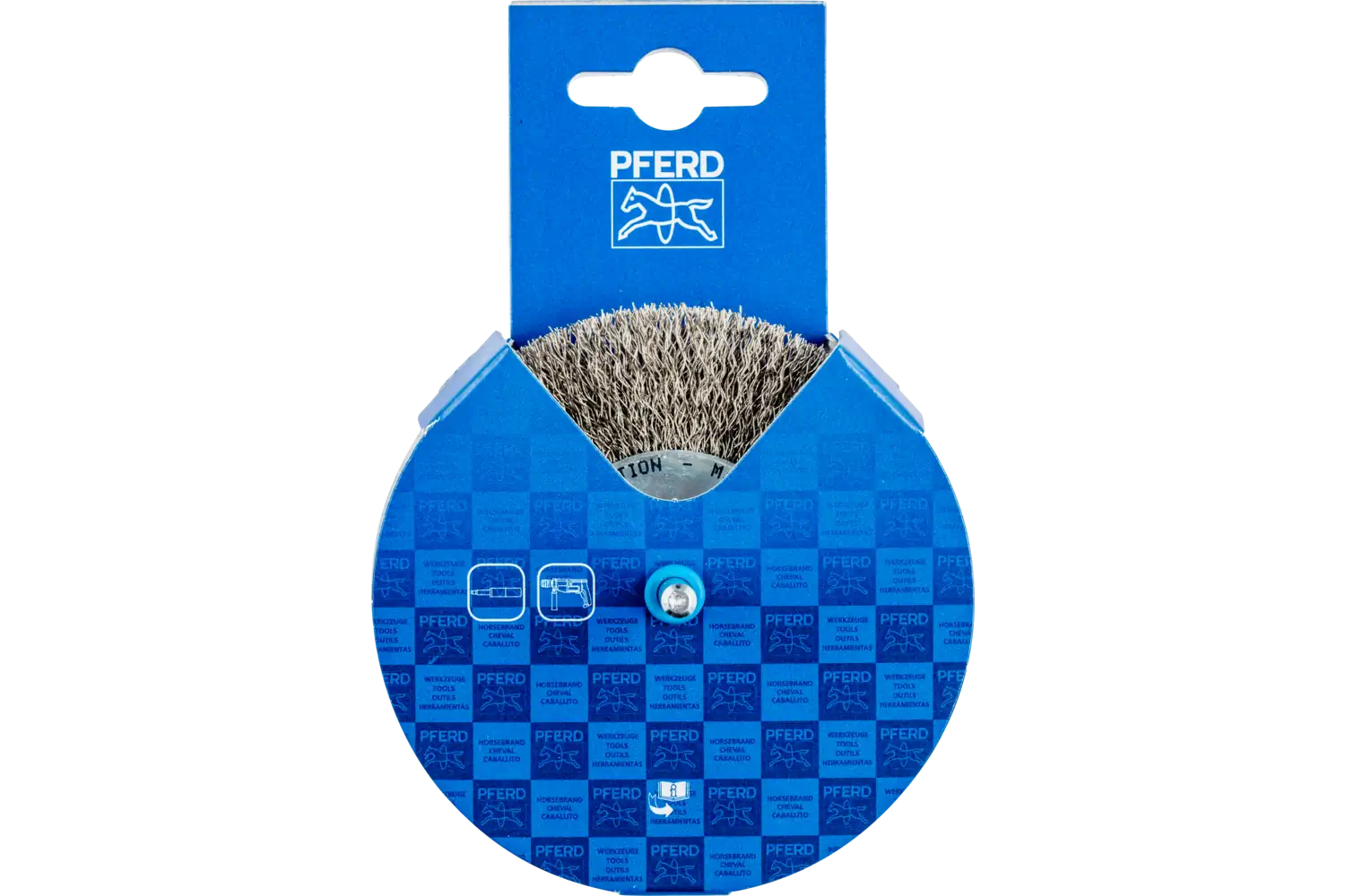 POS dairesel fırça saçaklı RBU çap 100x10 mm sap çapı 6 mm paslanmaz çelik tel çap 0,30 (10) 2