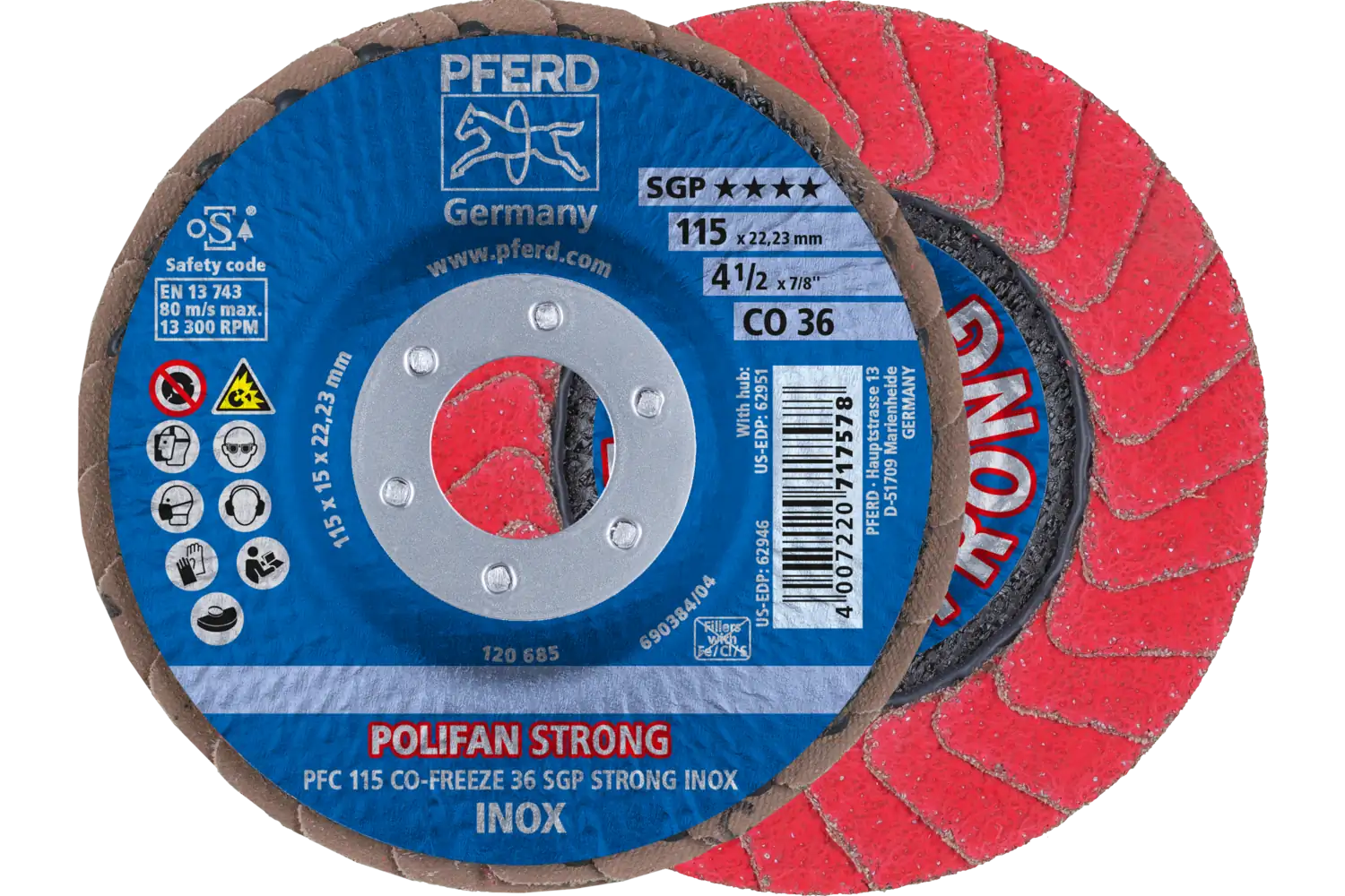 POLIFAN flap taşlama diskler seramik oksit tanecik CO-FREEZE SGP STRONG INOX ★★★★