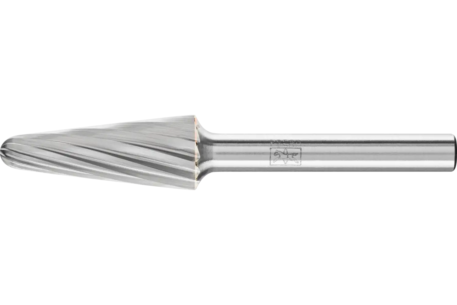Karbür çapak alma frezesi, konik tip, radyüs uçlu, KEL çap 12x30 mm sap çapı 6 mm Z1 üniversal kaba 1