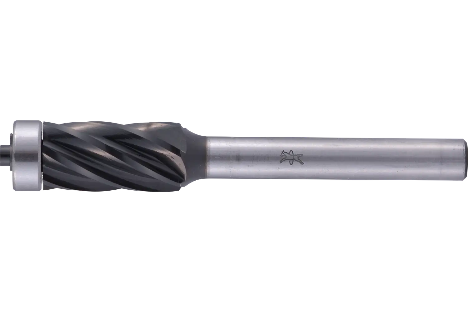 Yüksek perf. karbür çapak alma frezesi ALU sil. ZYA çap 10x19mm sap çapı 6mm HICOAT kap., robotik pah kırma/çapak alma için bilyalı rulman 1