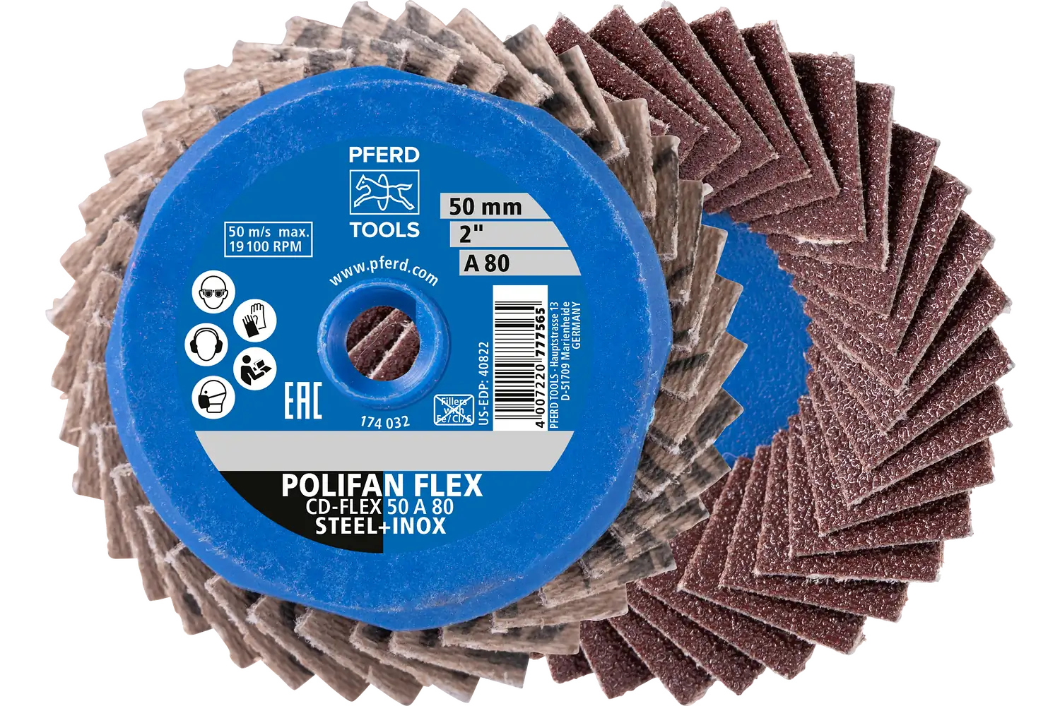 Genel kullanım için COMBIDISC alüminyum oksit Mini-POLIFAN CD-FLEX çap 50mm A40 1