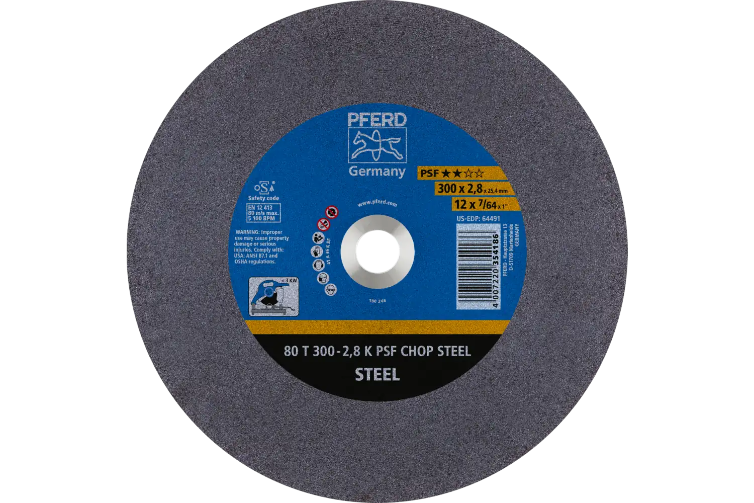 Gönye testereleri için kesme taşları (CHOPSAW) PSF CHOP STEEL ★★☆☆