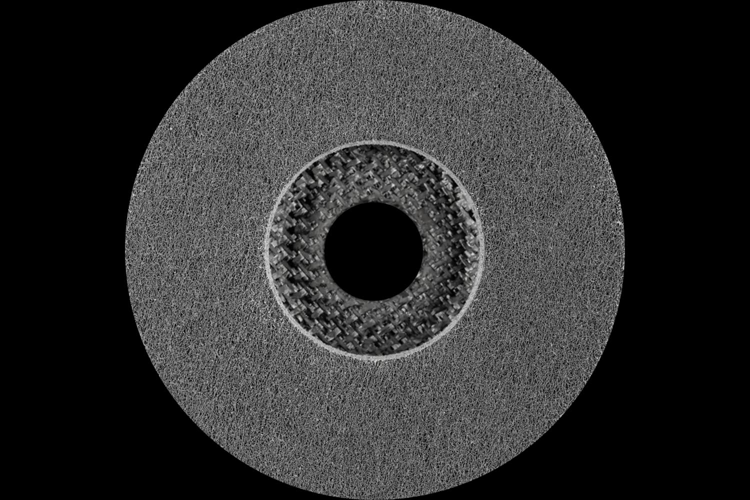 POLINOX presli elyaf disk PNER çap 115 mm merkez delik çapı 22,23 mm orta-sert SIC hassas finisaj için 2