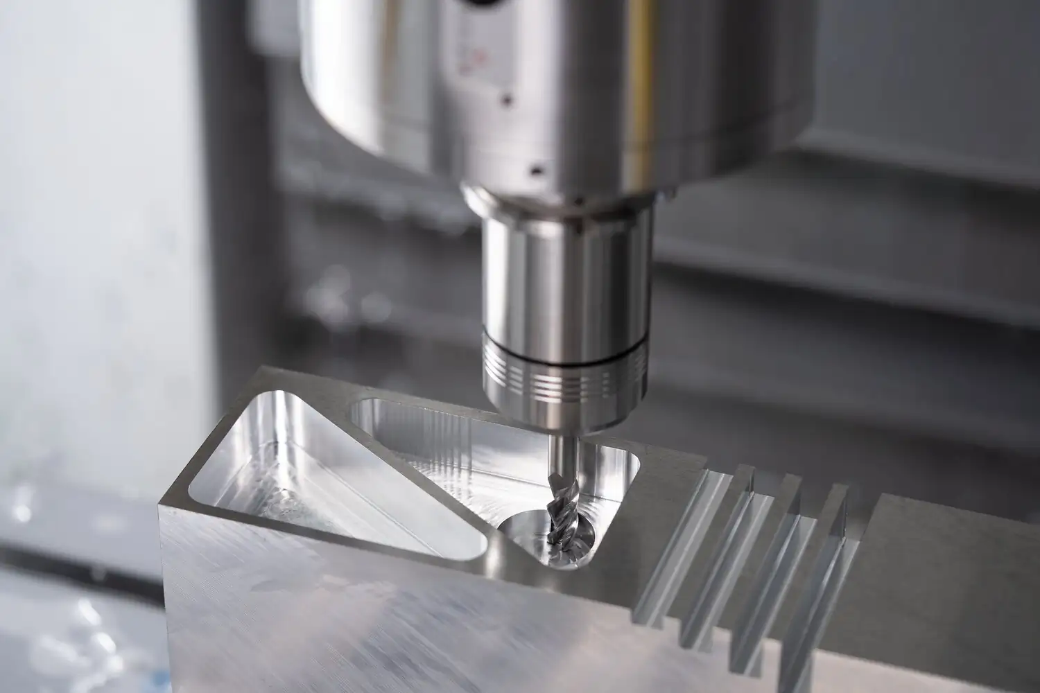 Karbür parmak freze çap 10 mm, 3 ağızlı, 2xDC, boyun talaş kanalı ekstra uzun, pah 0,2 mm, kaplamasız, HA şaft, Performans Alüminyum 2