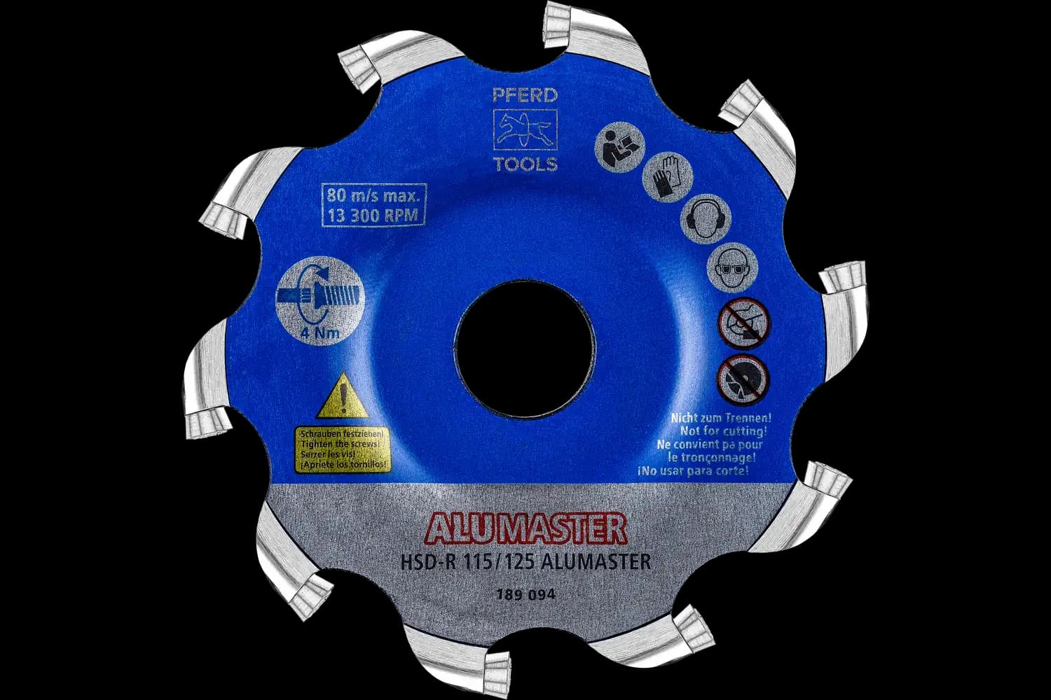 Yüksek performanslı frezeleme diski ALUMASTER R çap 115 mm açılı taşlama makineleri için alüminyum üzerinde çalışma 1