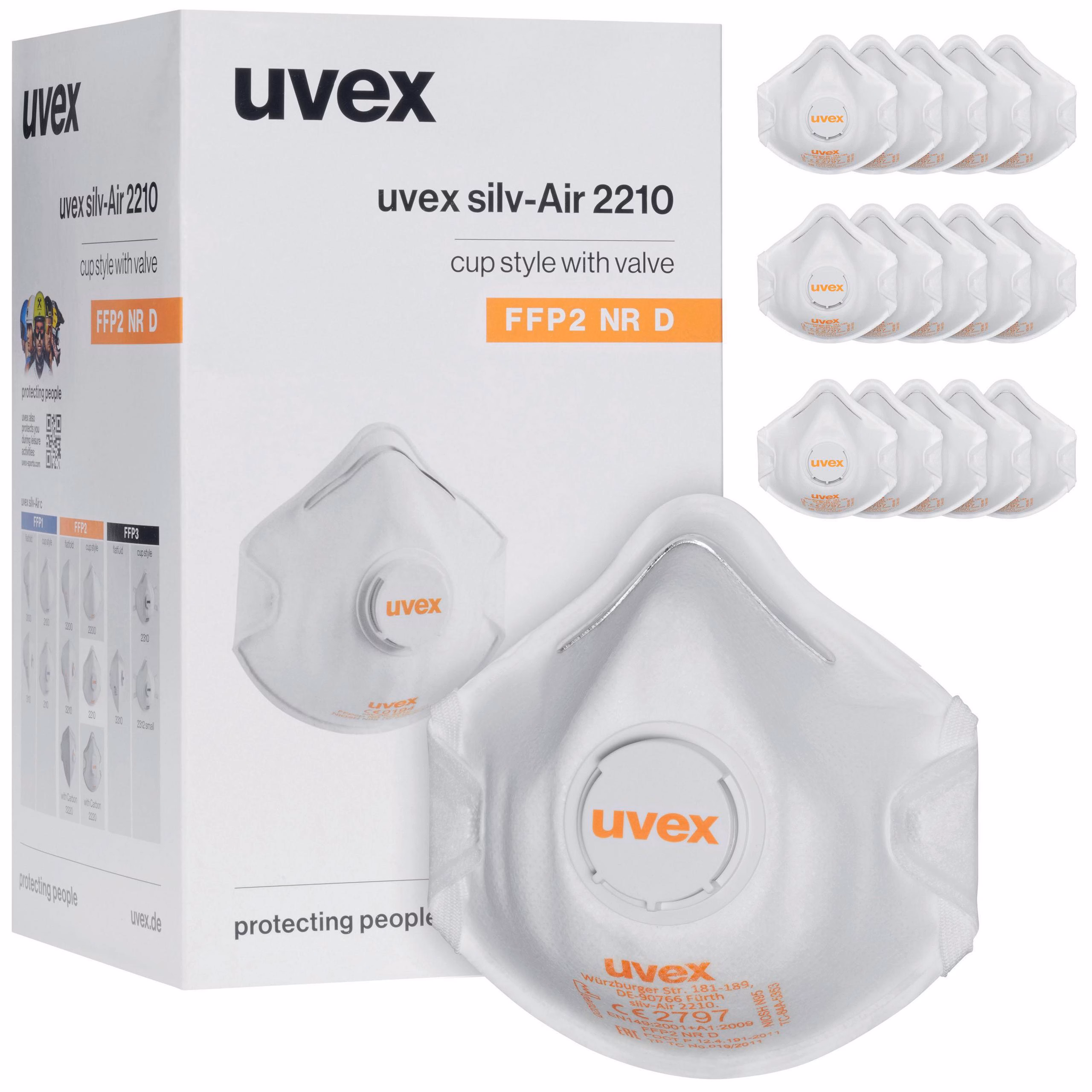 Solunum Koruması | uvex silv-Air c 2210 FFP2 kalıplı maske