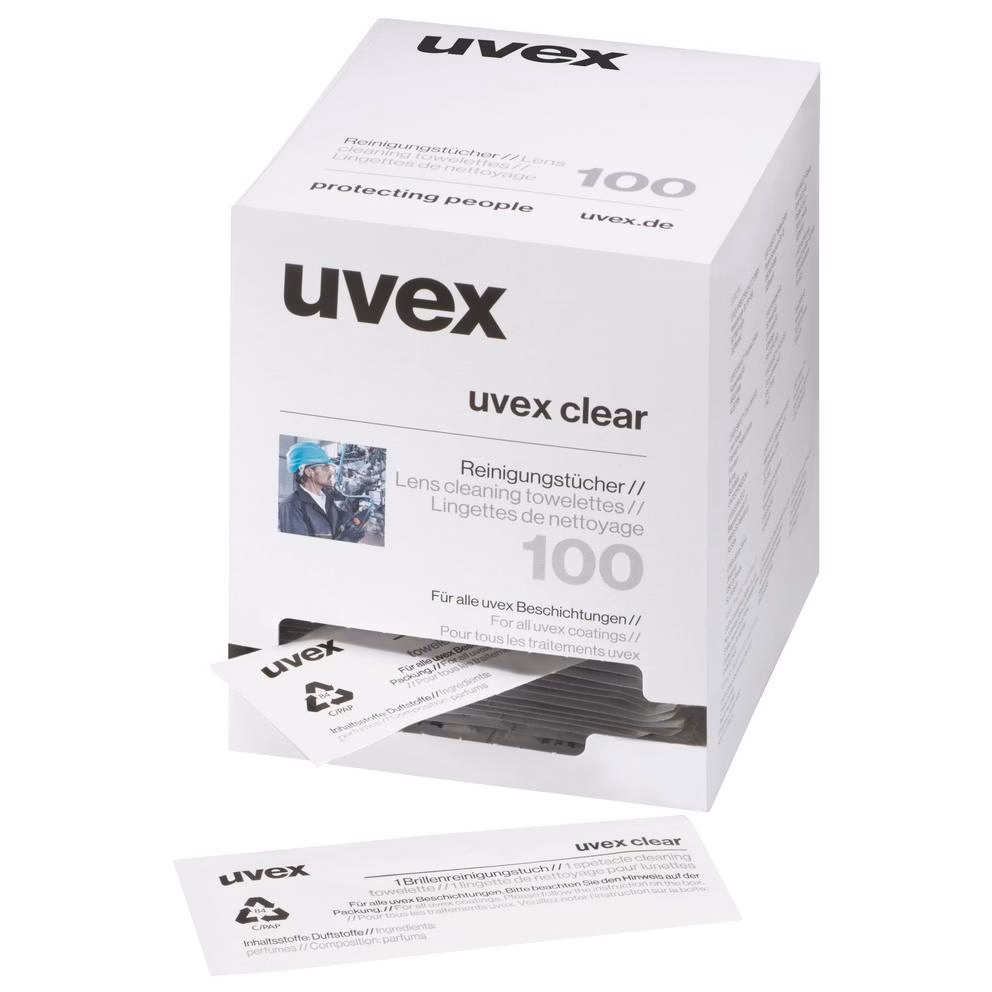 Koruyucu Gözlükler | uvex cam temizleme mendilleri
