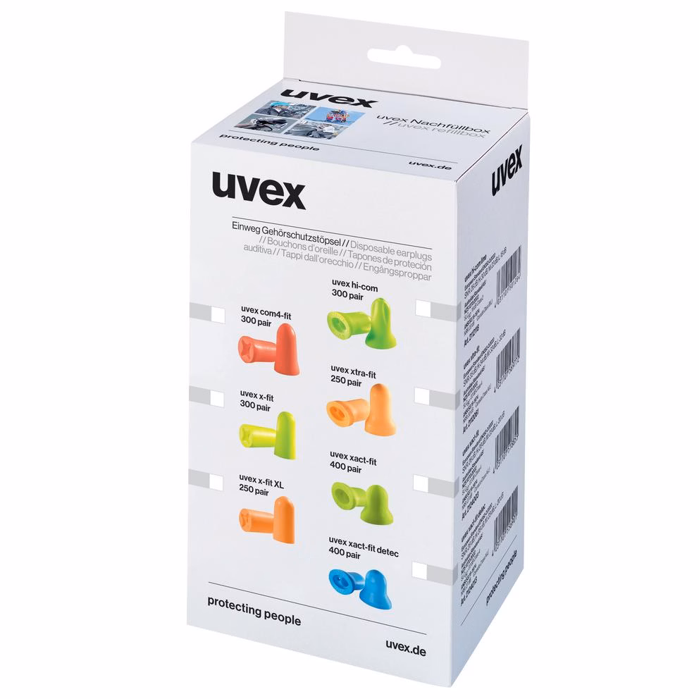 İşitme Koruması | uvex x-fit XL tek kullanımlık işitme koruyucu kulak tıkaçları, dolum kutusunda serbest 250 çift