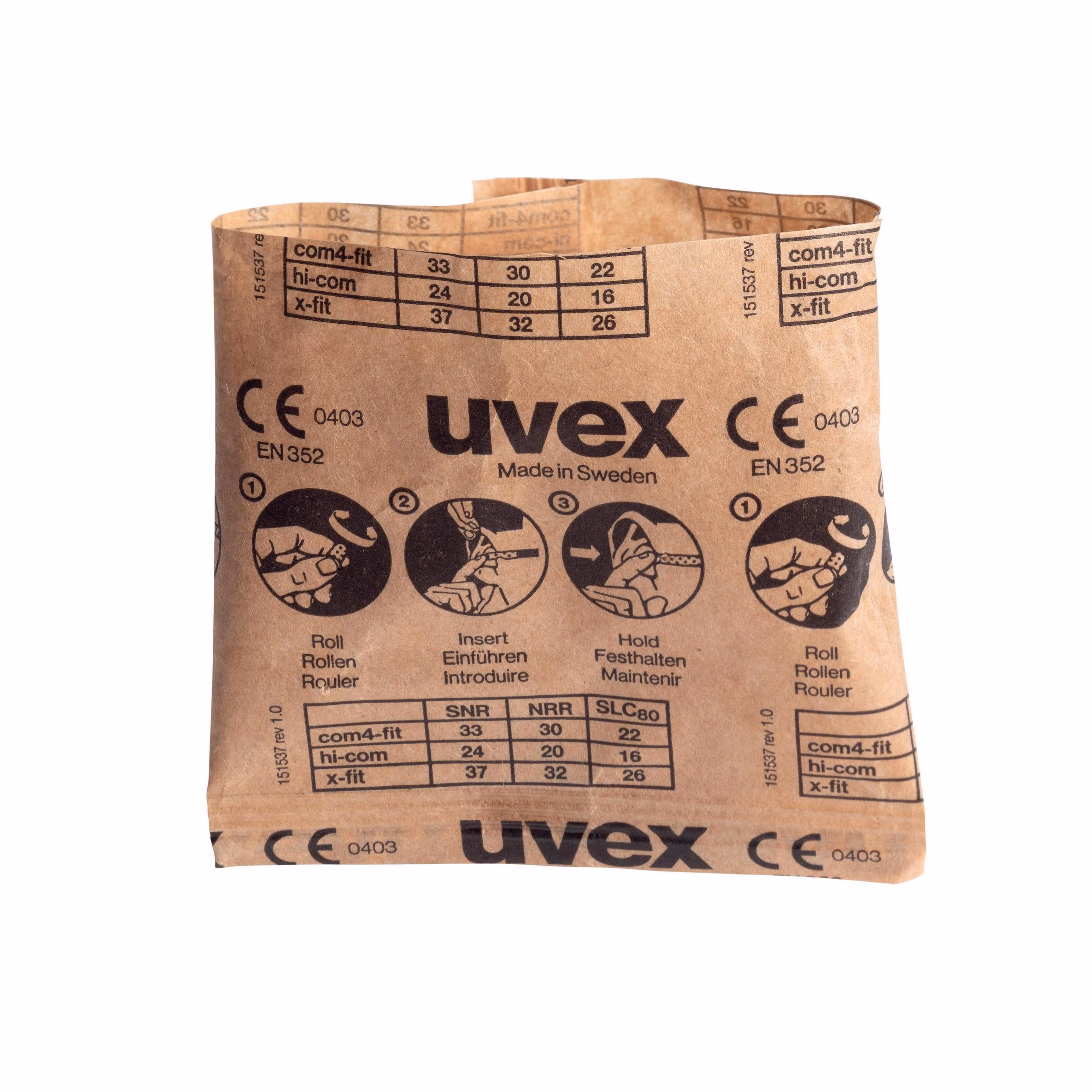 İşitme Koruması | uvex x-fit tek kullanımlık kulak tıkaçları