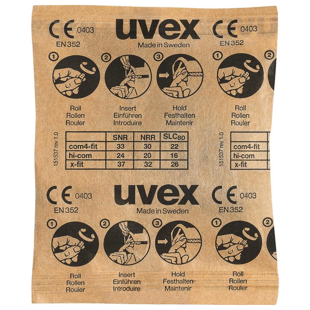İşitme Koruması | uvex x-fit tek kullanımlık kulak tıkaçları