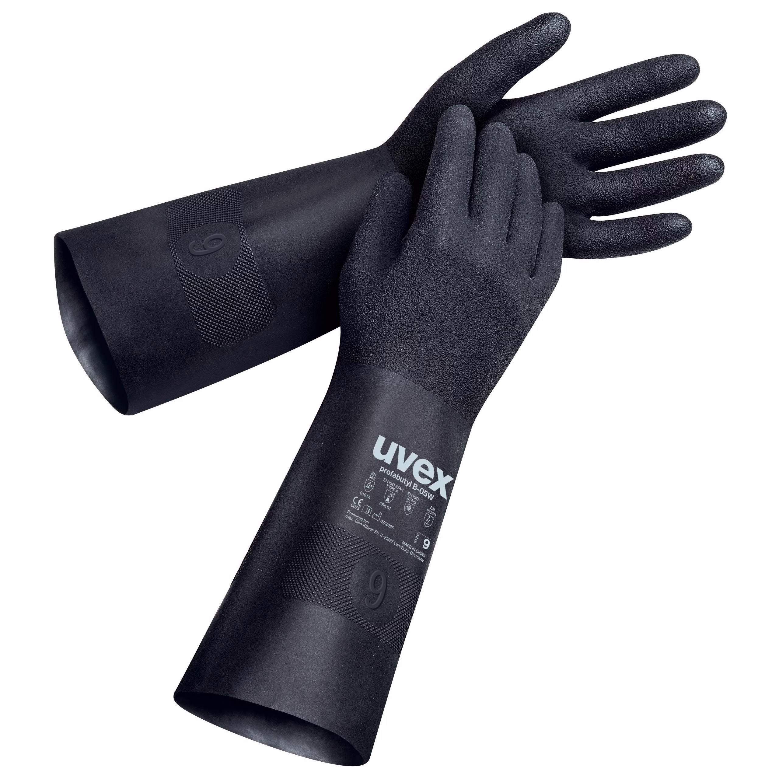 uvex butyl B-05W kimyasallara karşı koruyucu eldiven