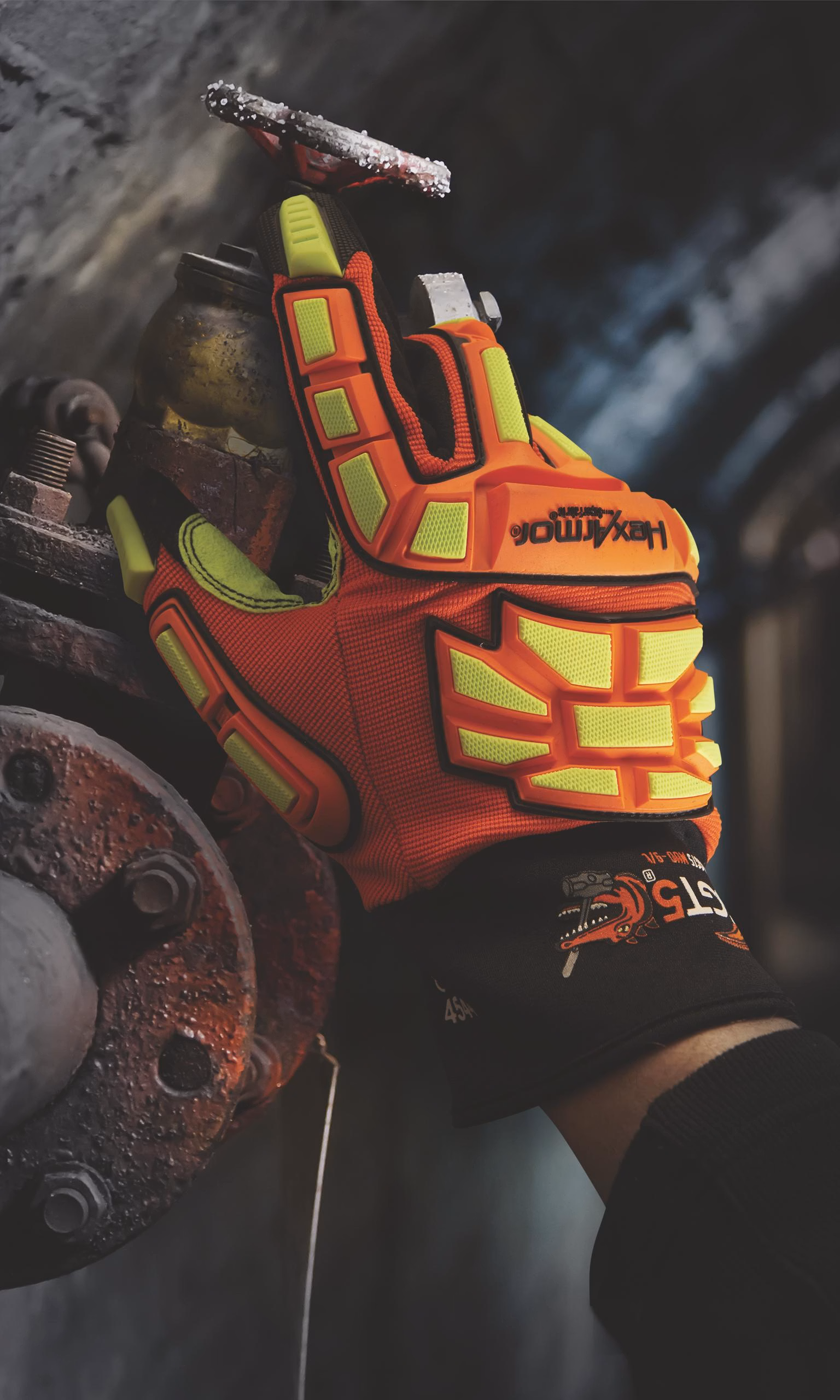 Koruyucu Eldivenler | Ağır hizmet tipi kesilme ve darbelere karşı dayanıklı iş eldiveni HexArmor® GGT5® Mud Grip® 4021X