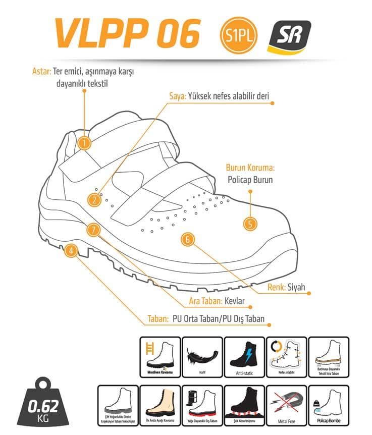 YDS VLPP 06 S1 (PL) AYAKKABI -SİYAH