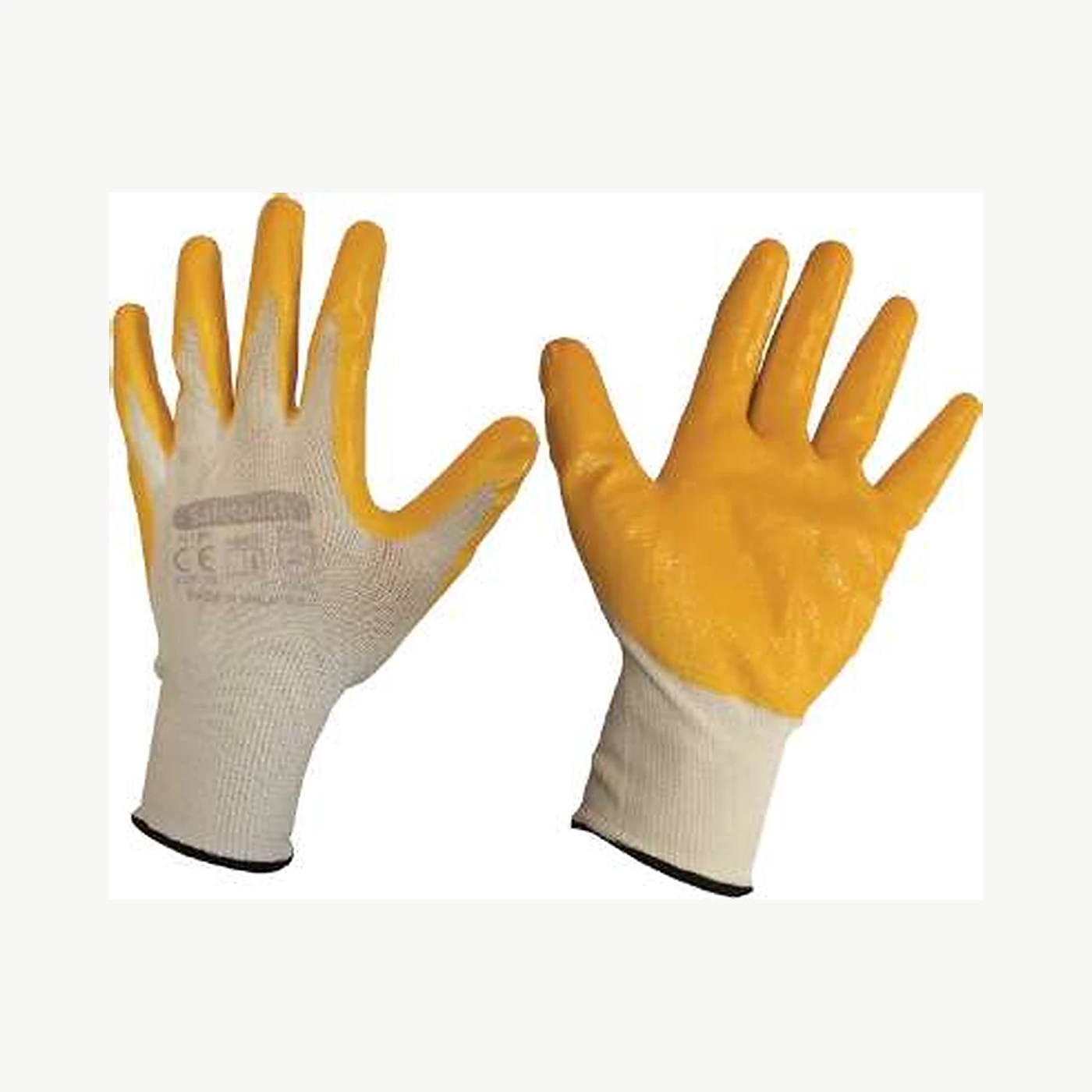 SAFETOUCH NT01 sarı nitril polyester eldiven